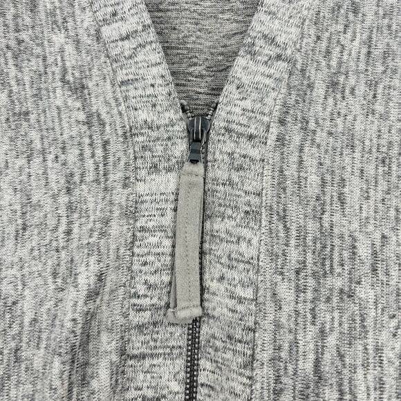 LOGO by Lori Goldstein Tunic Cardigan Sweater Top Mixed Media Marled Gray 1X - Picture 8 of 9